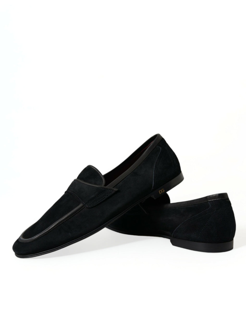 Svarte fløyelsslip-on loafers pensko