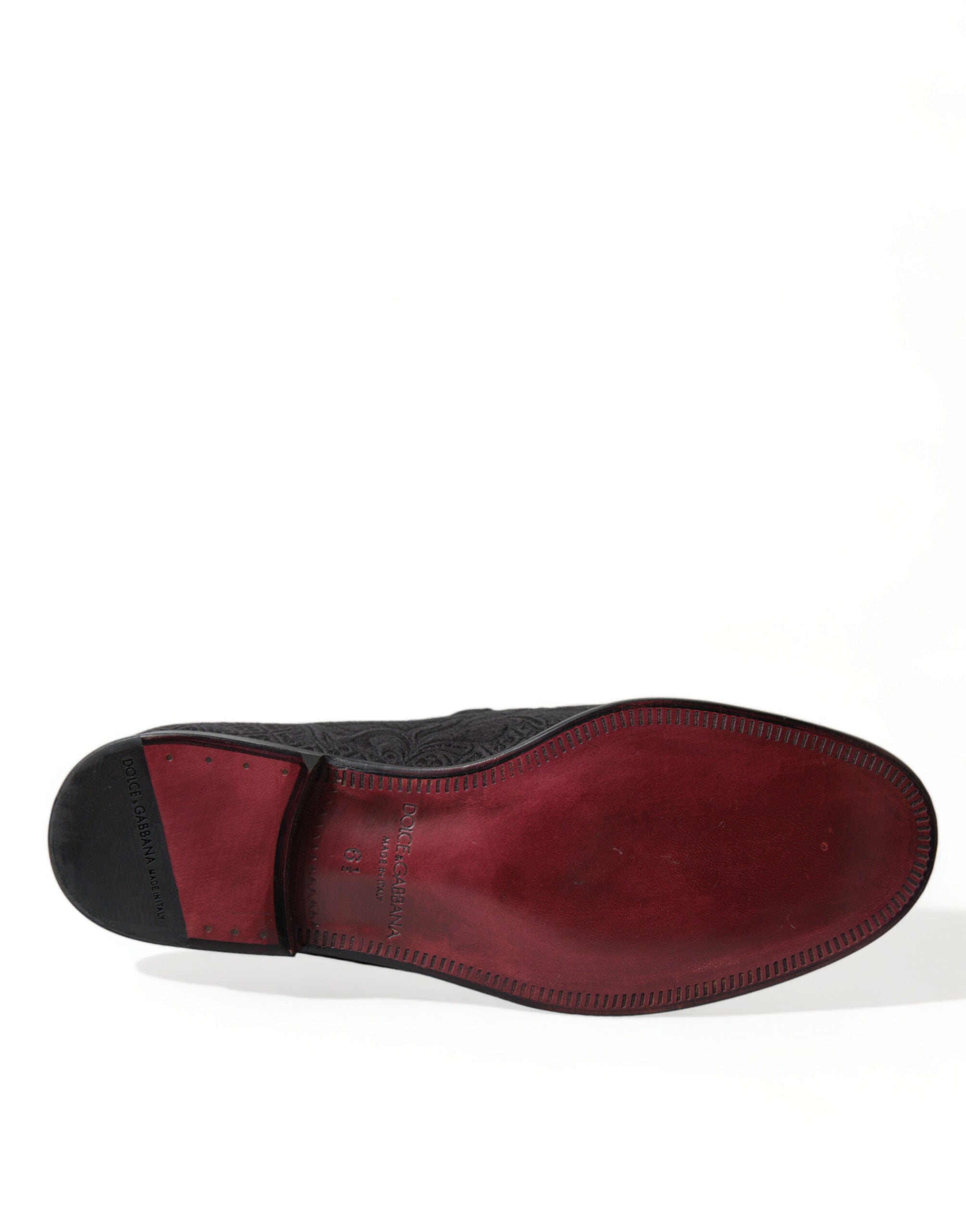 Svarte brokade herre slip-on loafers pensko