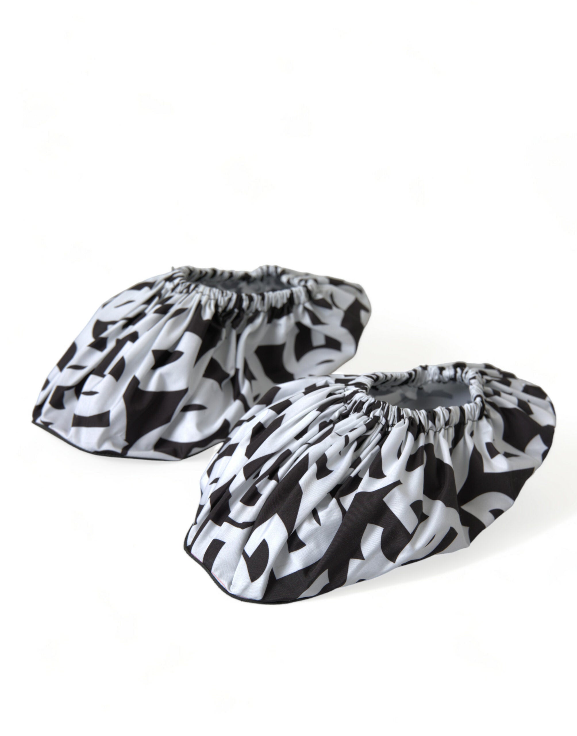Hvite slip-on flate sko i nylon med logotrykk