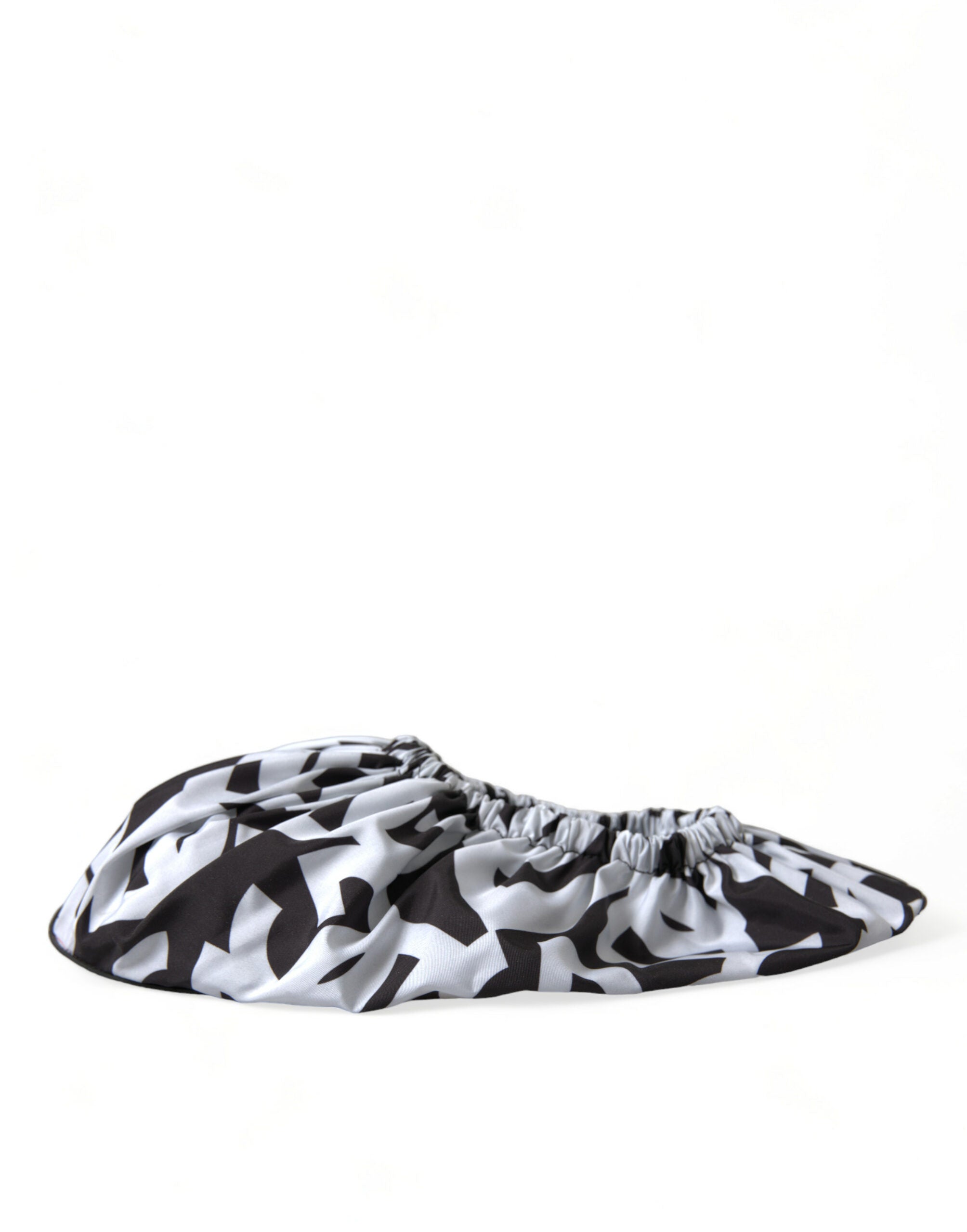 Hvite slip-on flate sko i nylon med logotrykk