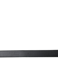 Dolce & Gabbana Black Goat Leather Antique Metal Buckle Belt