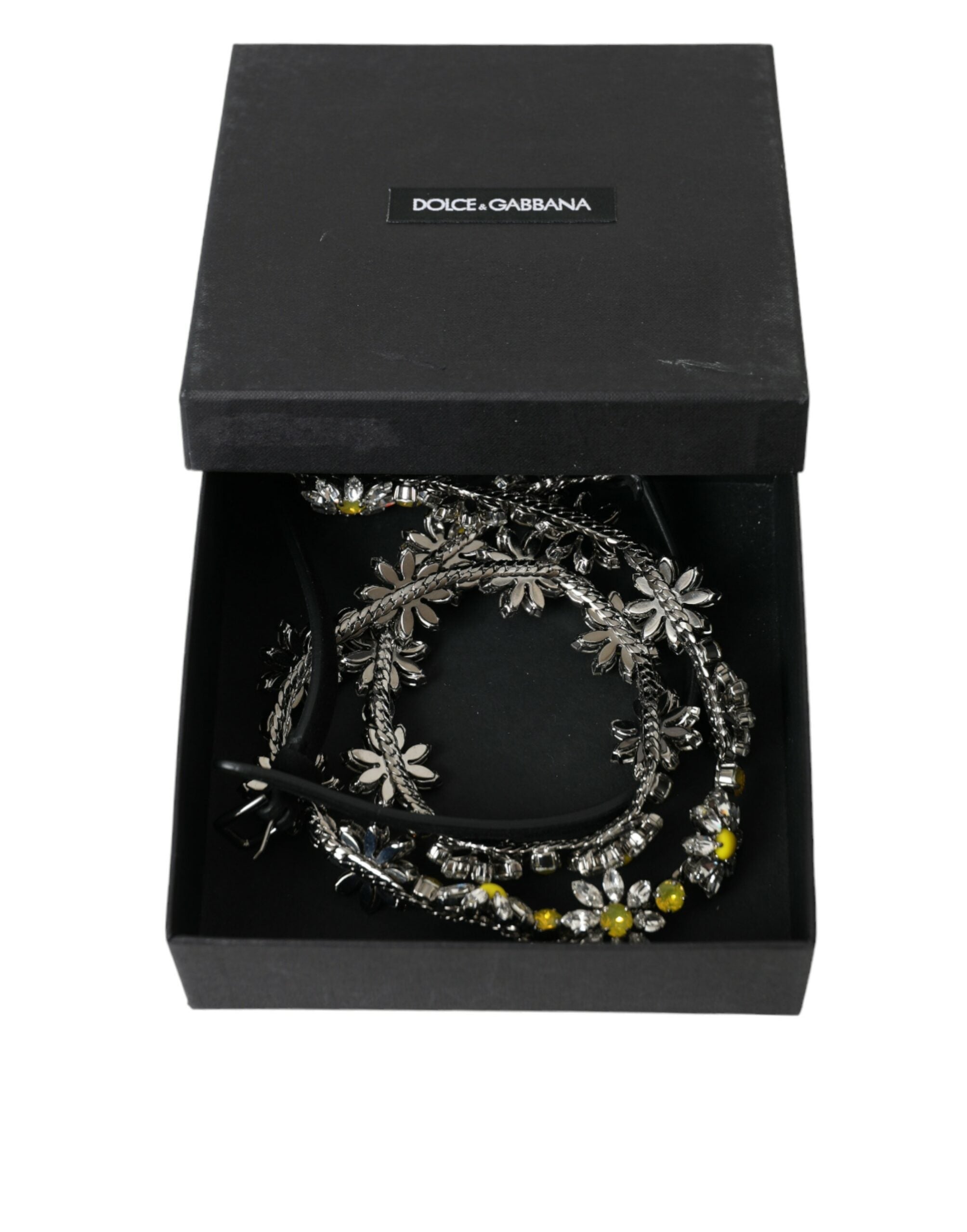 Svart Daisy Crystal Dauphine Midjebelte
