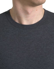 Dolce & Gabbana Dark Gray Cotton Crew Neck T-shirt