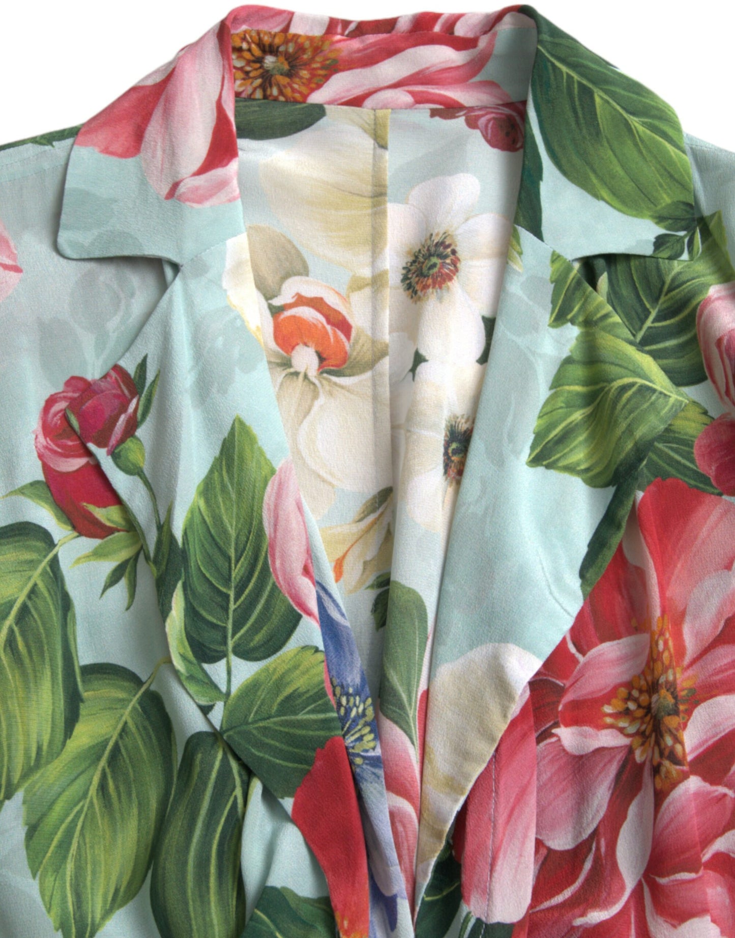 Dolce &amp; Gabbana Blå Blommig Jumpsuit med Vida Ben