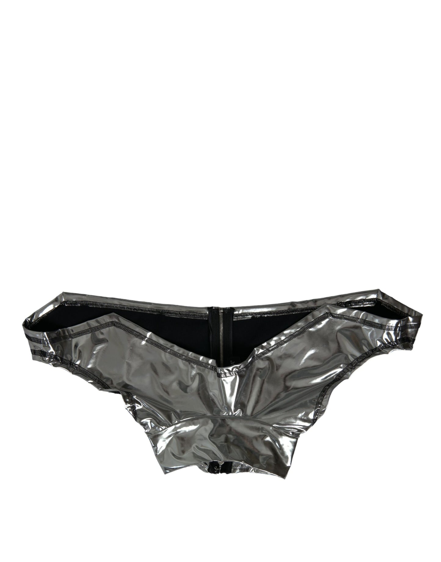 Dolce &amp; Gabbana Silverfärgad Stretchig Topp i Polyester