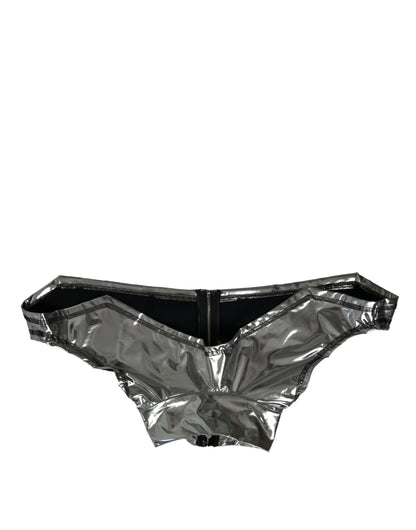 Dolce &amp; Gabbana Silverfärgad Stretchig Topp i Polyester