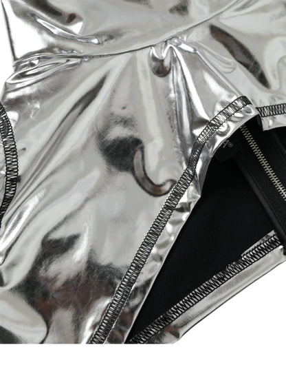 Dolce &amp; Gabbana Silverfärgad Stretchig Topp i Polyester