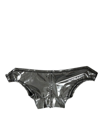 Dolce &amp; Gabbana Silverfärgad Stretchig Topp i Polyester