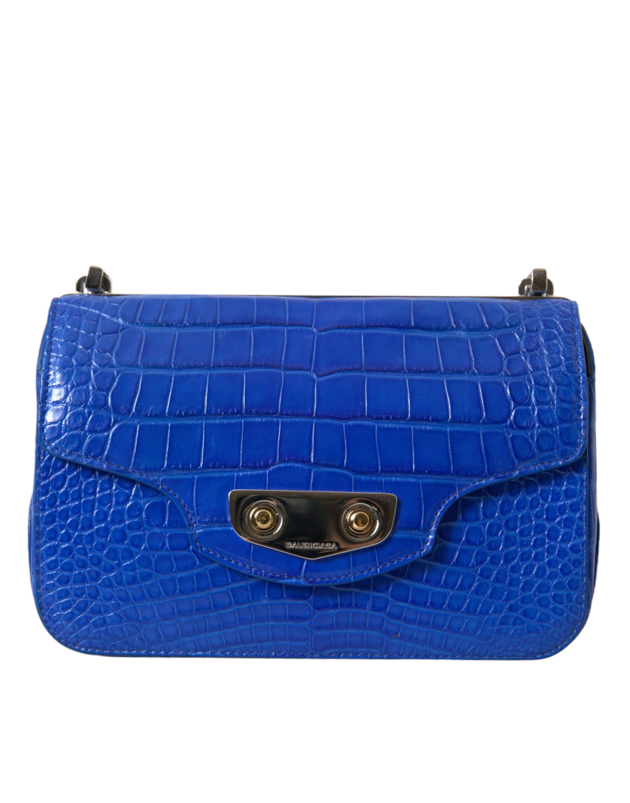 Blå exotisk läder Neo Classic Purse Axelväska