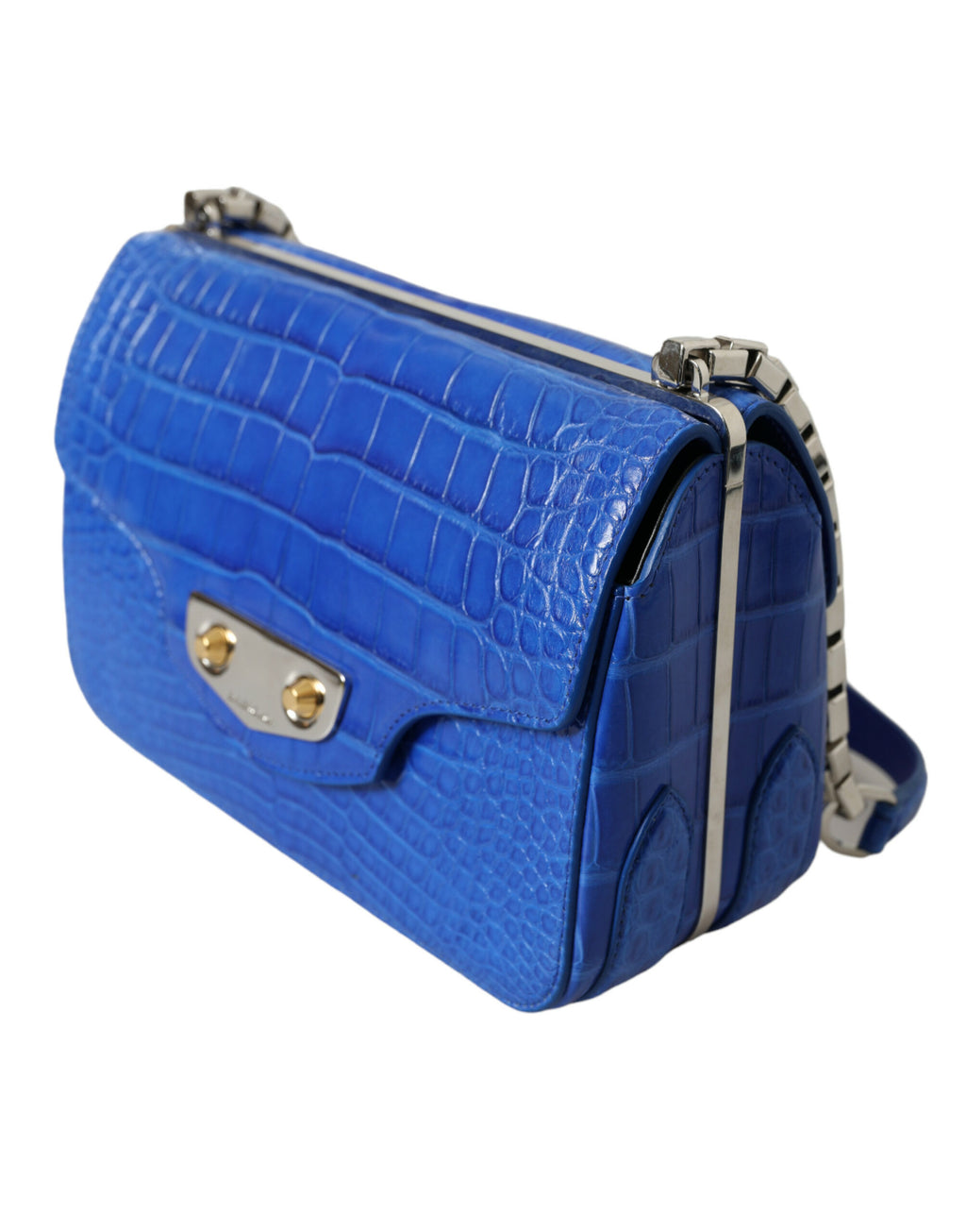 Blå exotisk läder Neo Classic Purse Axelväska