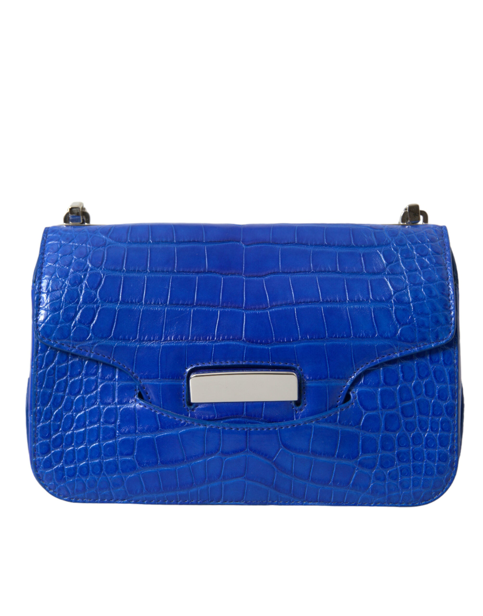 Blå exotisk läder Neo Classic Purse Axelväska