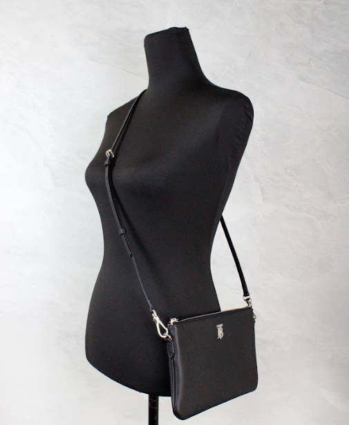 Peyton Monogram Svart Skinnveske Skulderveske