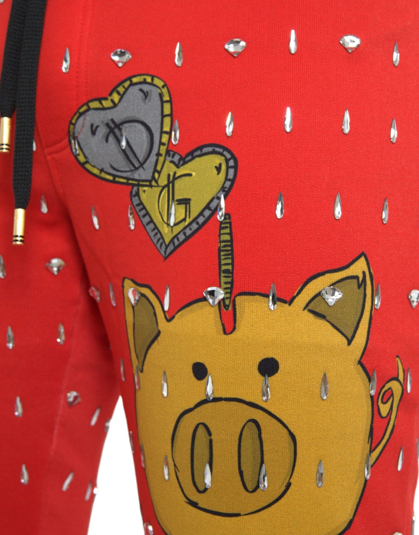 Dolce &amp; Gabbana Röda Grisens År Jogger Träningsbyxor Byxor