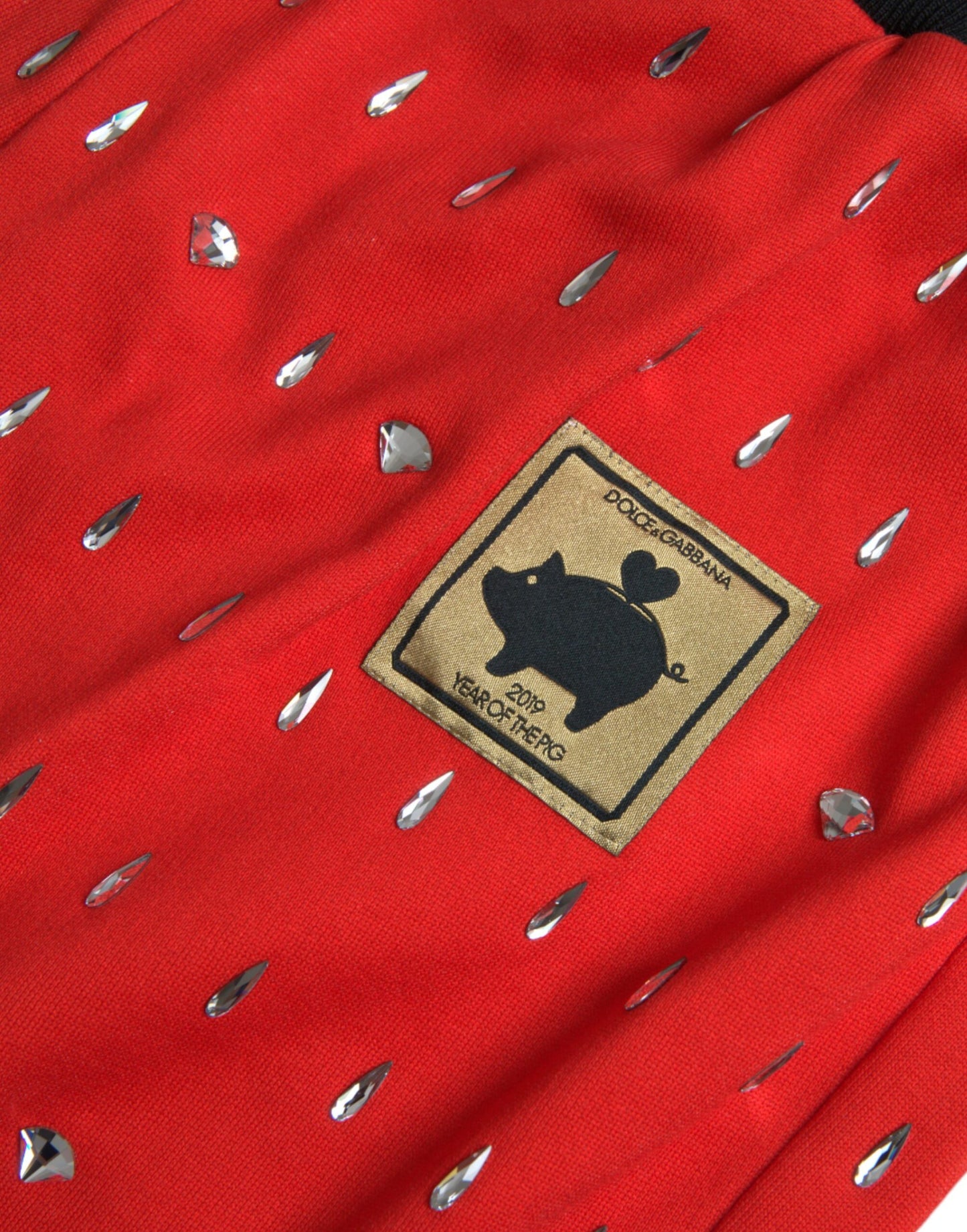 Dolce &amp; Gabbana Röda Grisens År Jogger Träningsbyxor Byxor