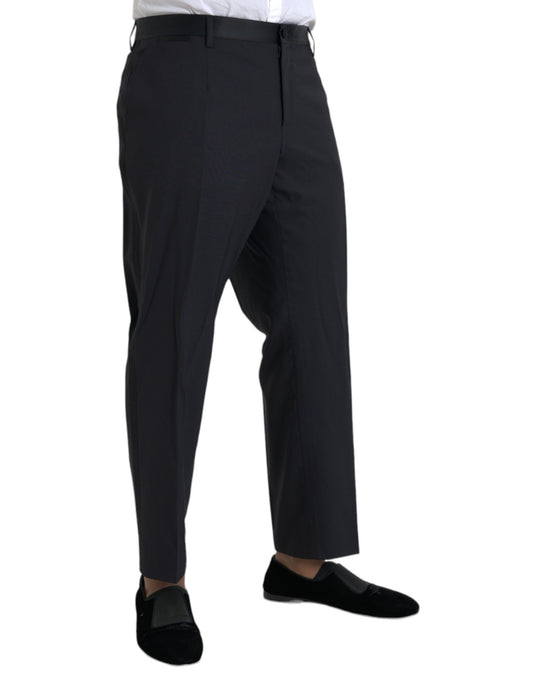 Dolce &amp; Gabbana Blå Ull Herr Skinny Dressbyxor