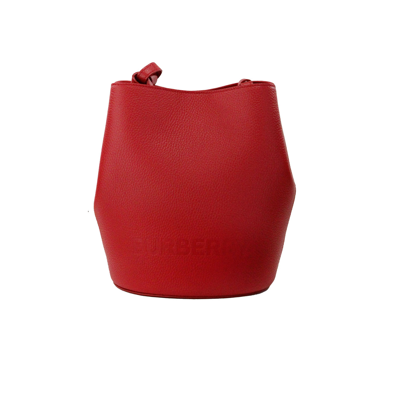 Lorne liten rød pebbled skinnbøtte crossbody-veske