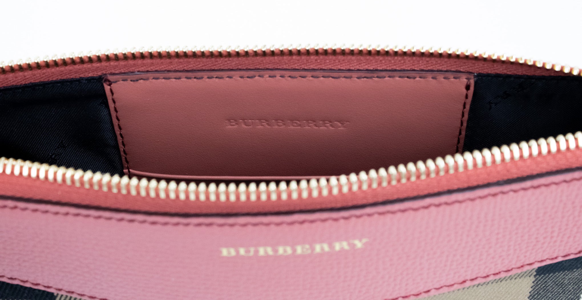 Peyton House Check Derby Kanelrød Skinnveske med Pouch