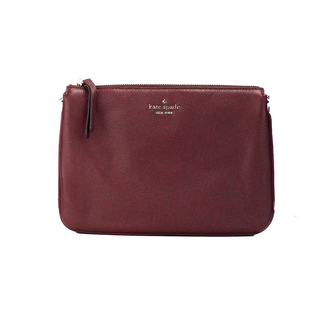 Jackson kirsebærtre skinn trippel gusset crossbody-veske