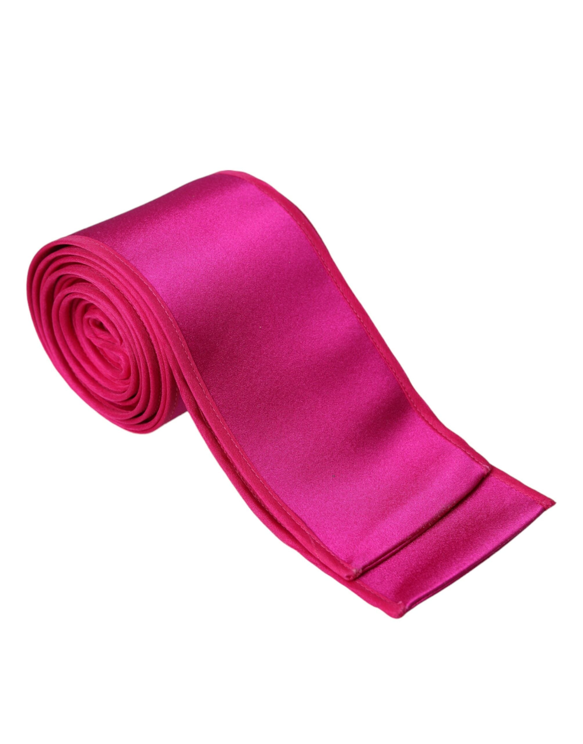 Fuchsia rosa silkebelte for kvinner