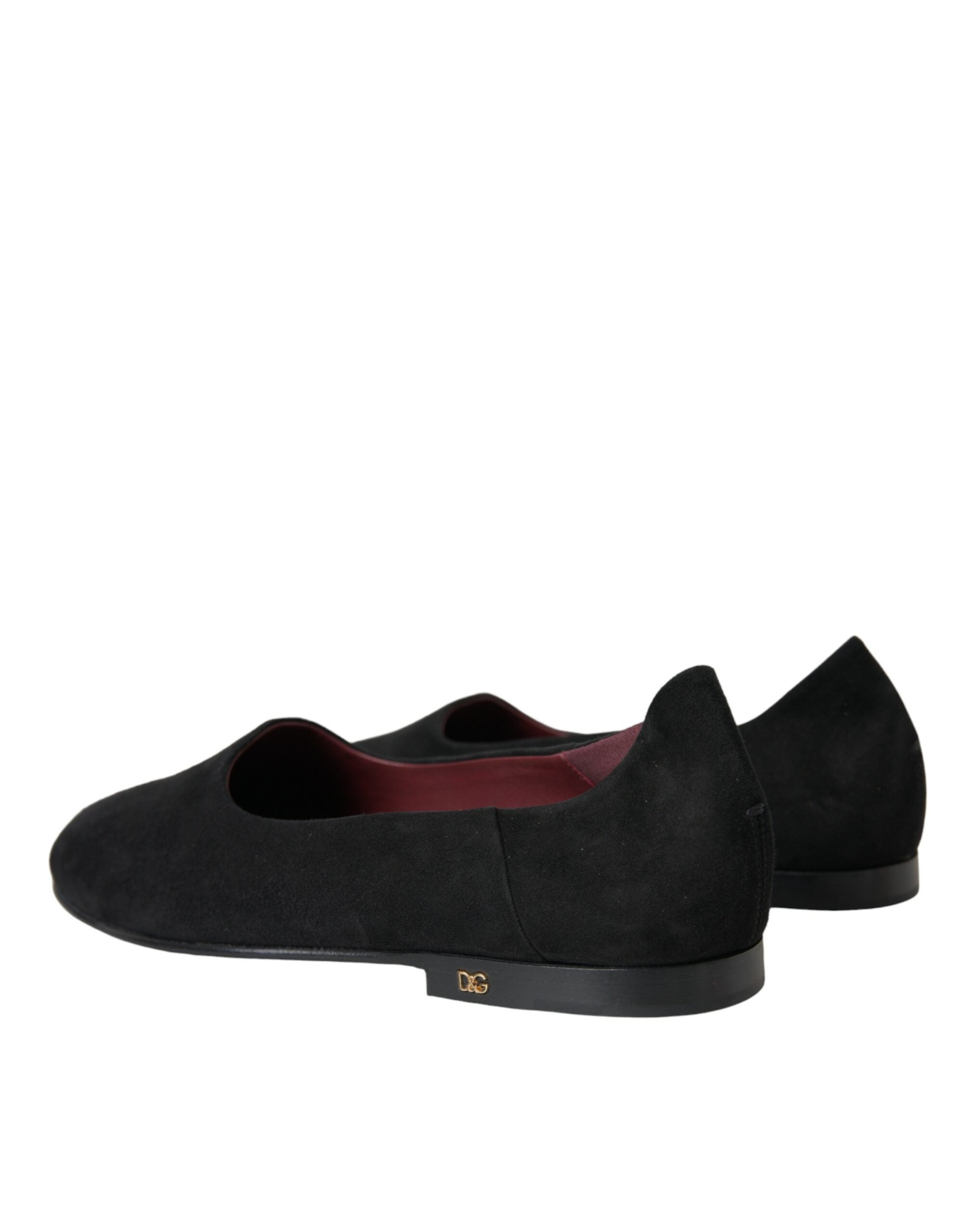 Svarte semskede loafers med slip-on-detaljer