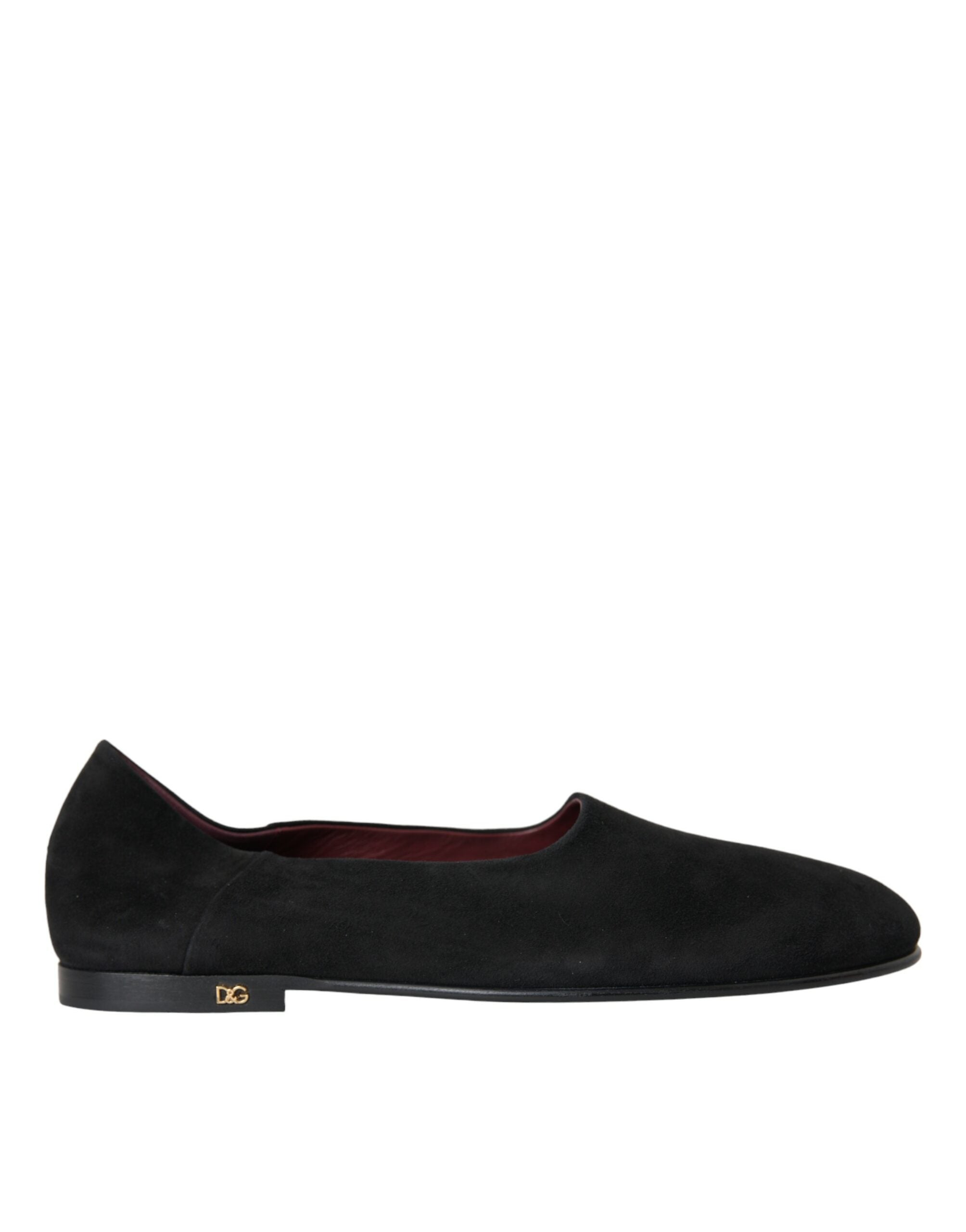 Svarte semskede loafers med slip-on-detaljer
