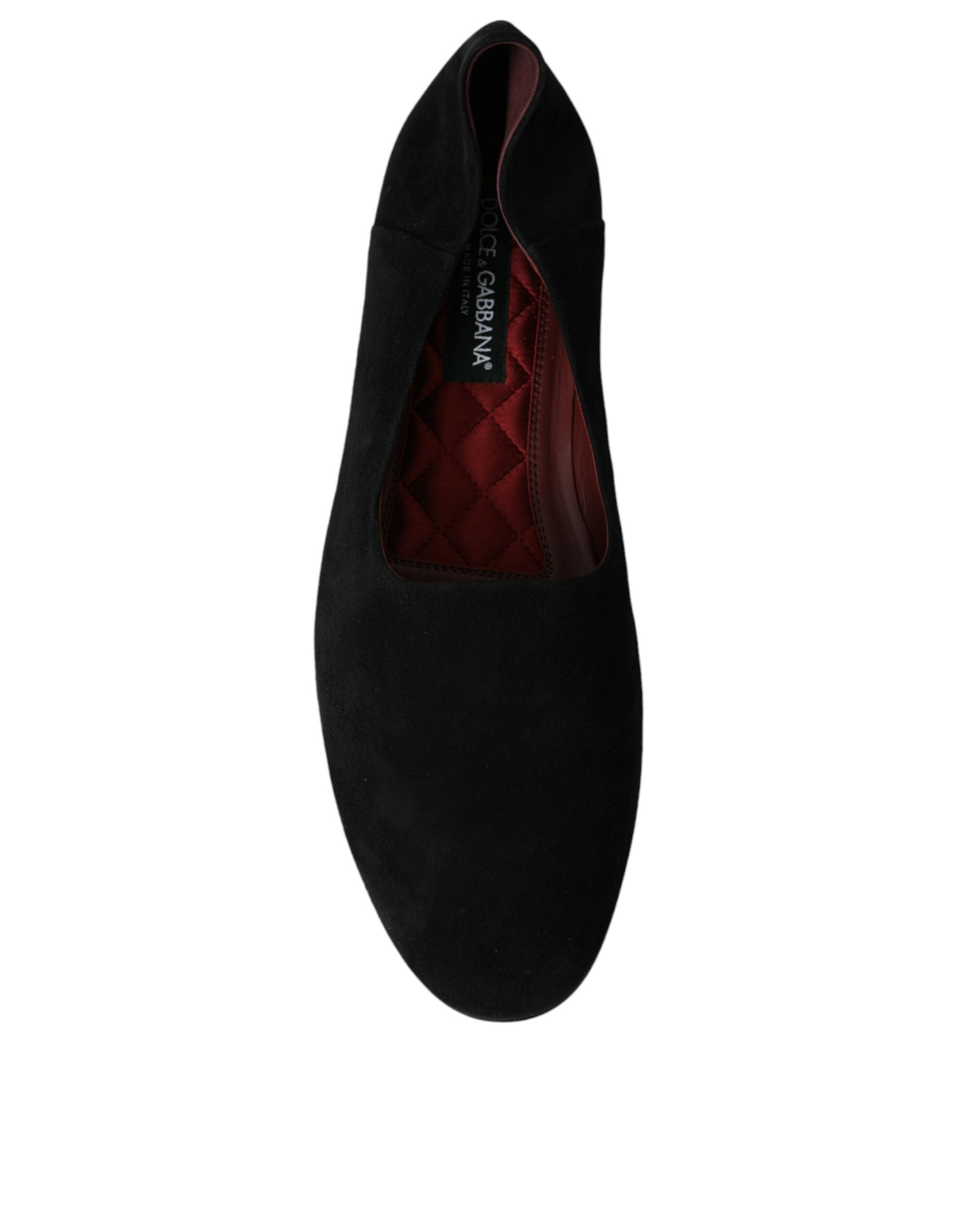 Svarte semskede loafers med slip-on-detaljer