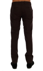 Dolce & Gabbana Purple Wool Stretch Formal Pants