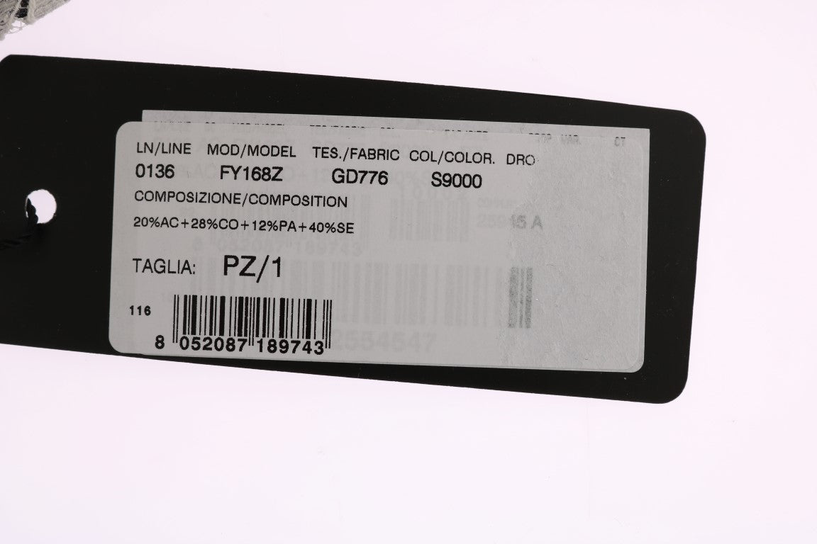 Dolce &amp; Gabbana Svartvit Blommig Spets Kristall Hårklo