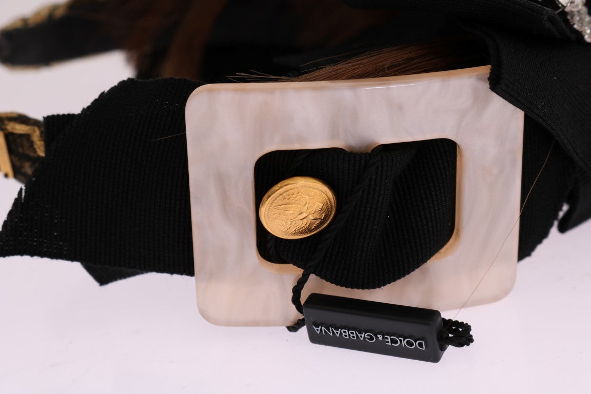 Dolce &amp; Gabbana Klart Kristall Brunt Hårband