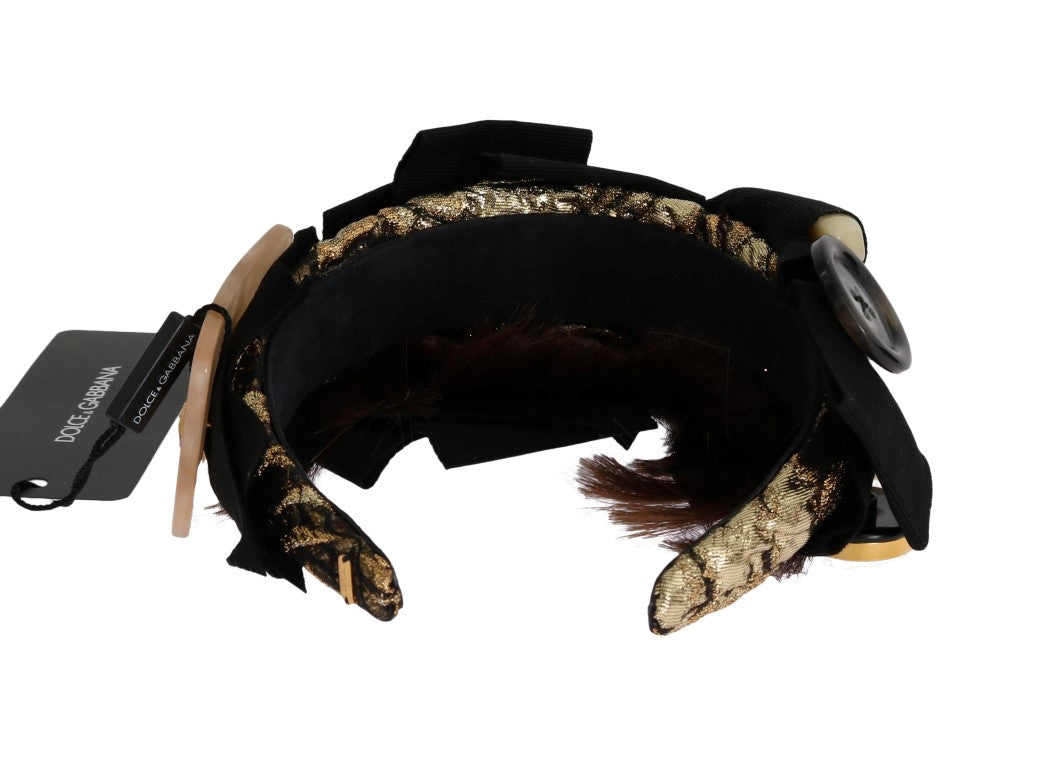 Dolce &amp; Gabbana Klart Kristall Brunt Hårband