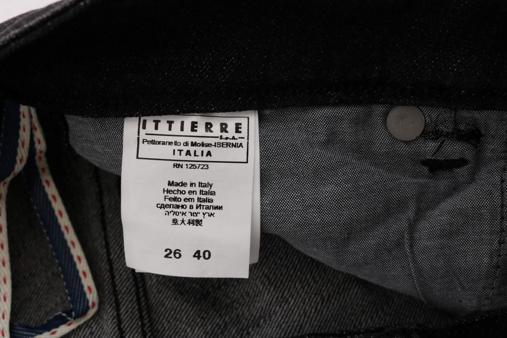 Svarte denim bomullsbukser slim fit jeans