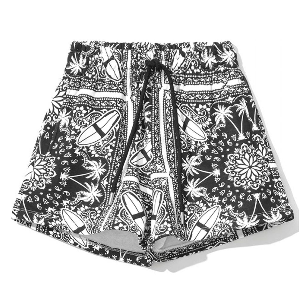 Snygga monokroma palmer i bomullsshorts