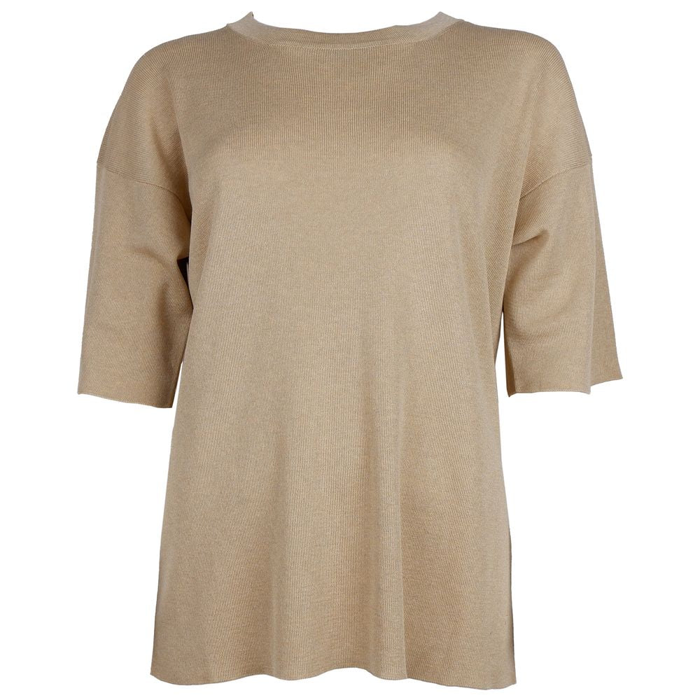 Beige viskos tröja