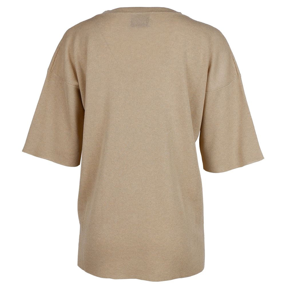 Beige viskos tröja