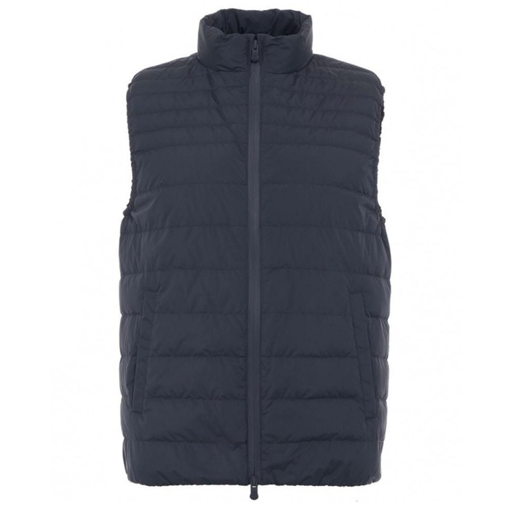 Elegant blå puffervest for et moderne utseende