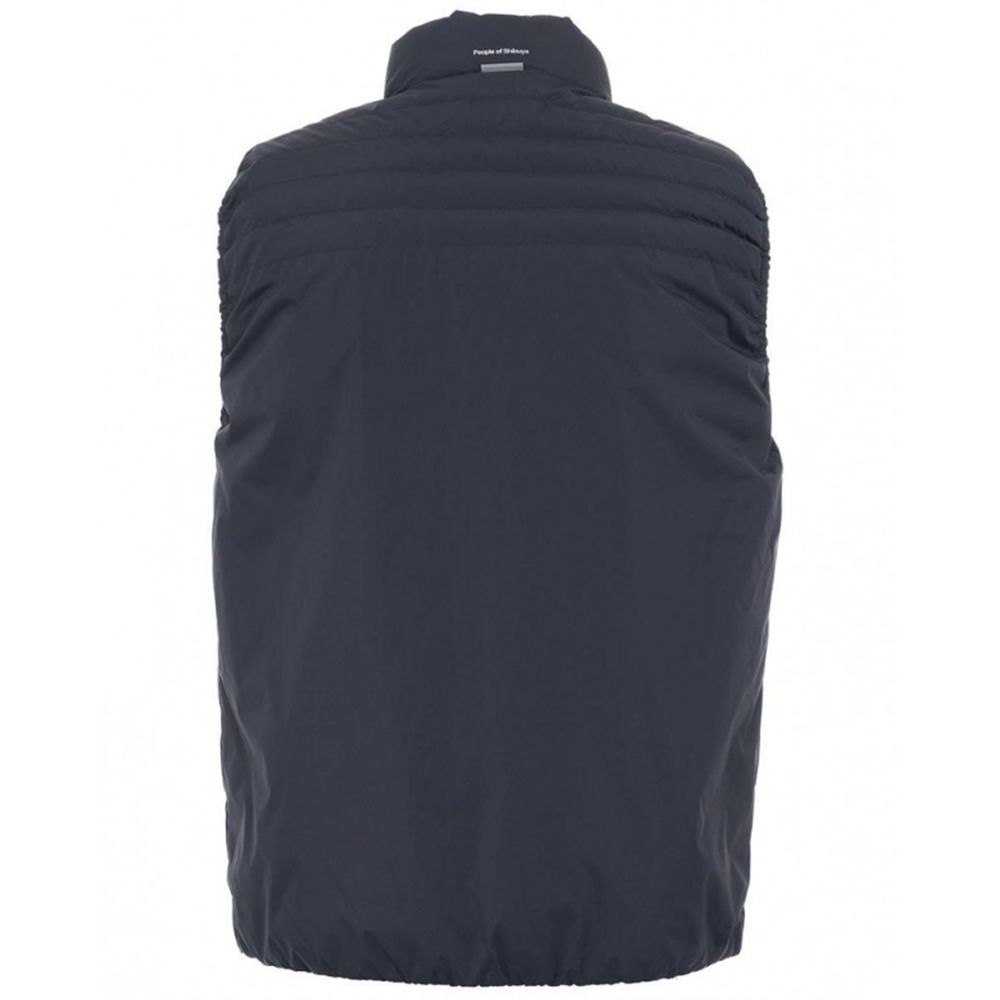 Elegant blå puffervest for et moderne utseende
