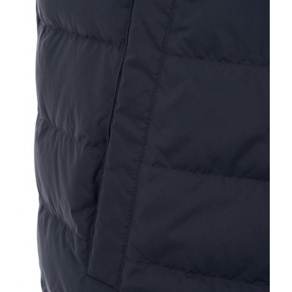 Elegant blå puffervest for et moderne utseende