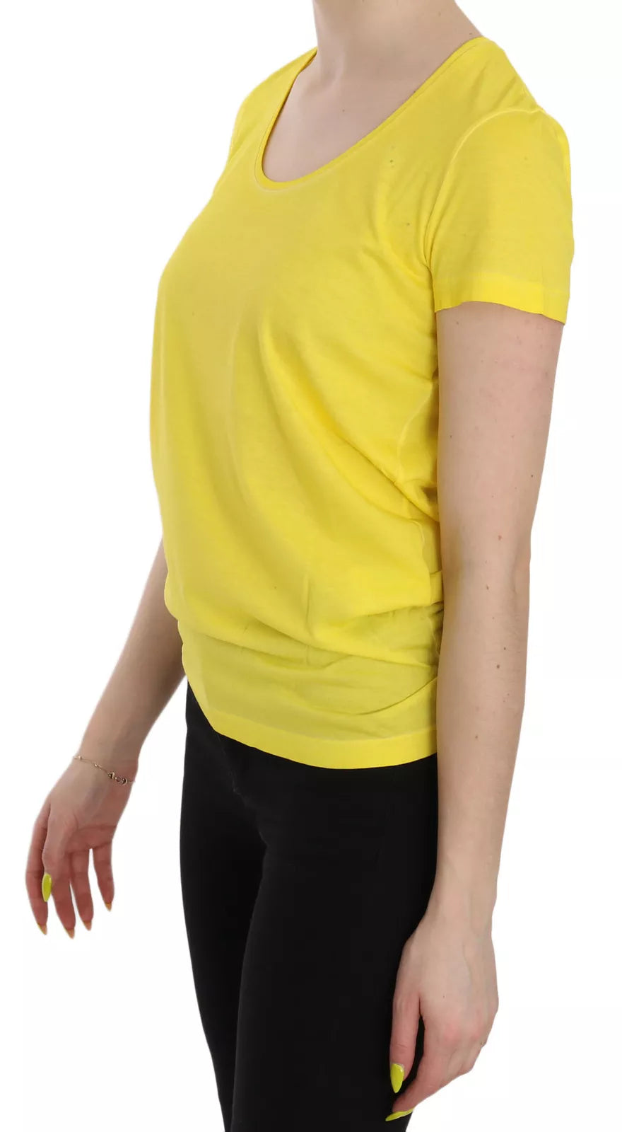 Dsquared² Gul Rundhalsad Kortärmad Skjortblus