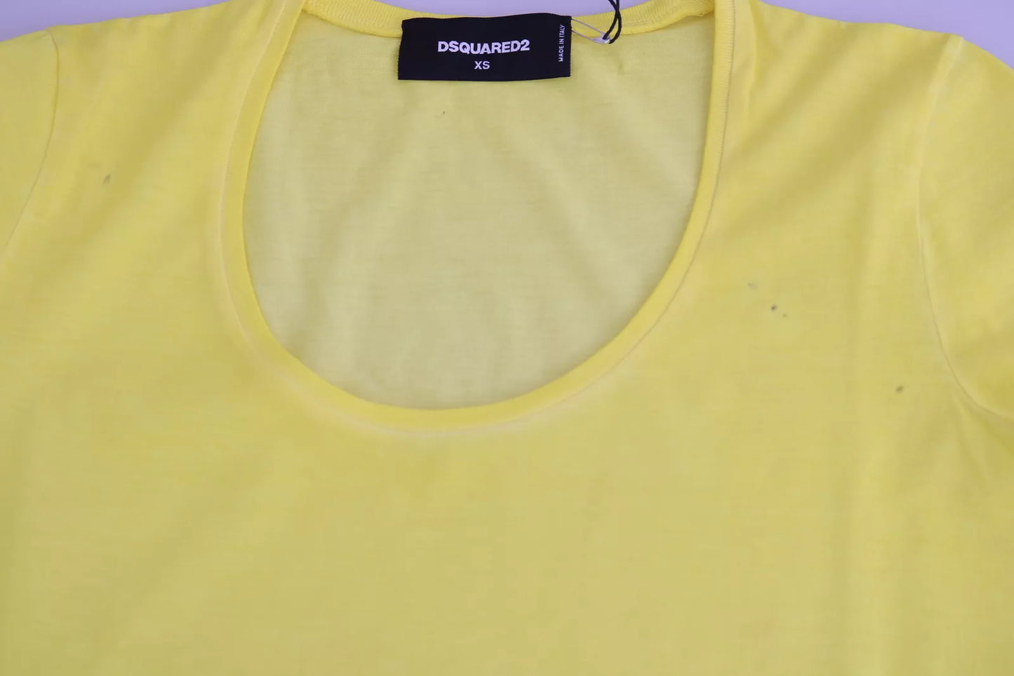 Dsquared² Gul Rundhalsad Kortärmad Skjortblus