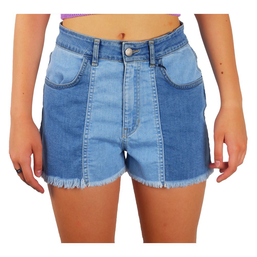 Stilige denimshorts med rå fald