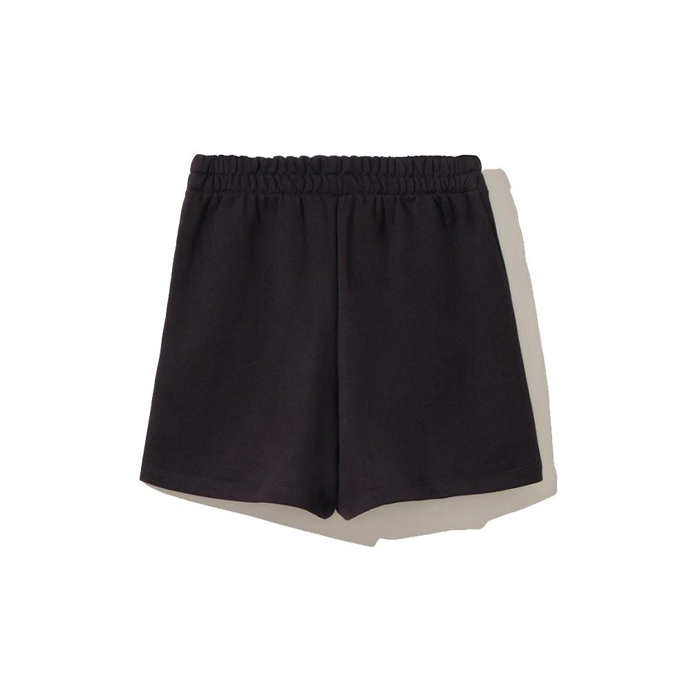 Stilige svarte bomullsshorts med sidelommer