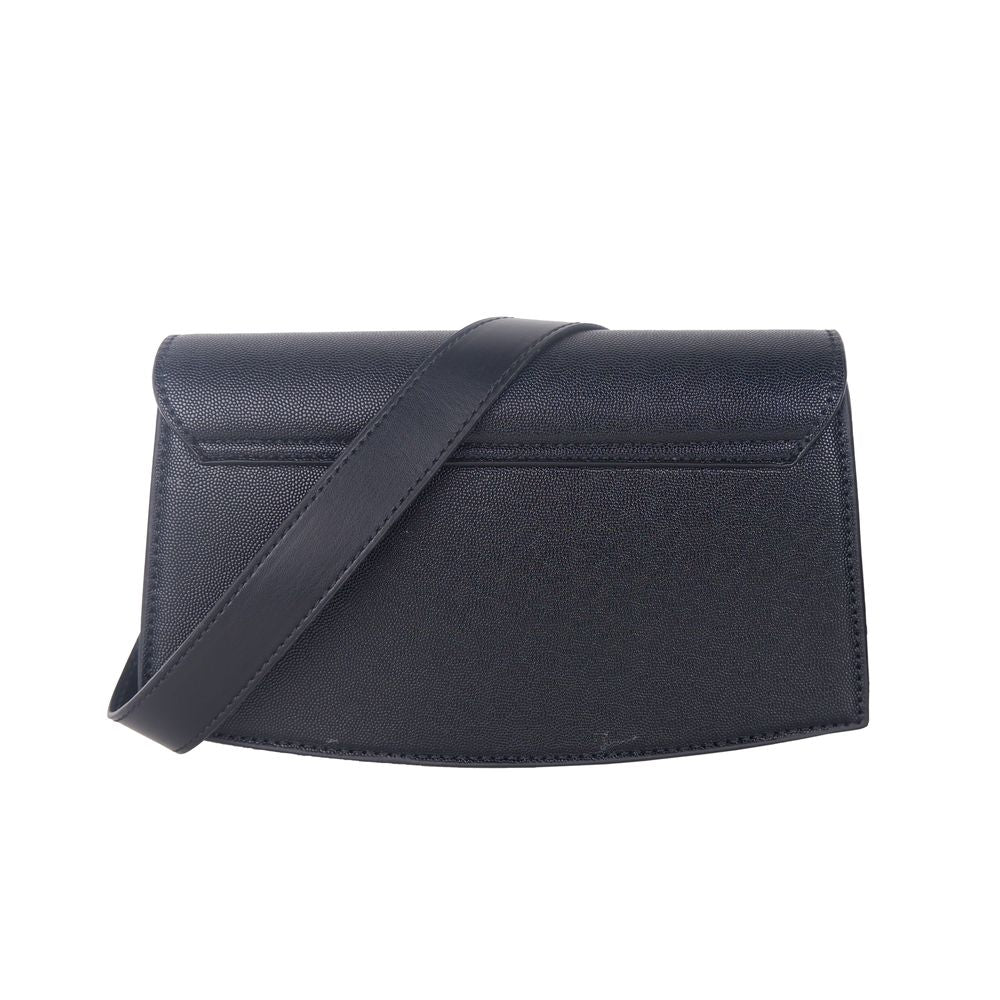 Svart polyetylen crossbody-veske til dame
