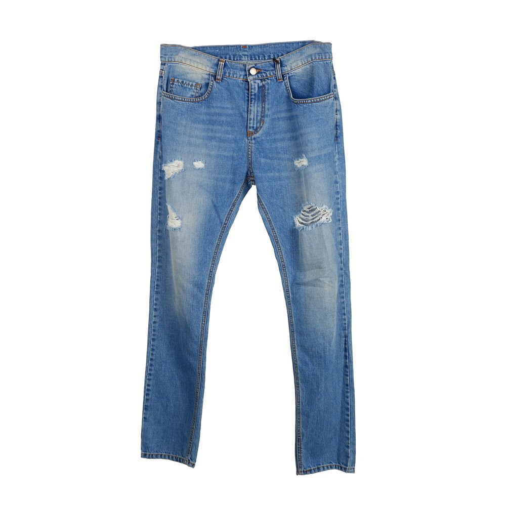 Comme Des Fuckdown blå bomull herrjeans