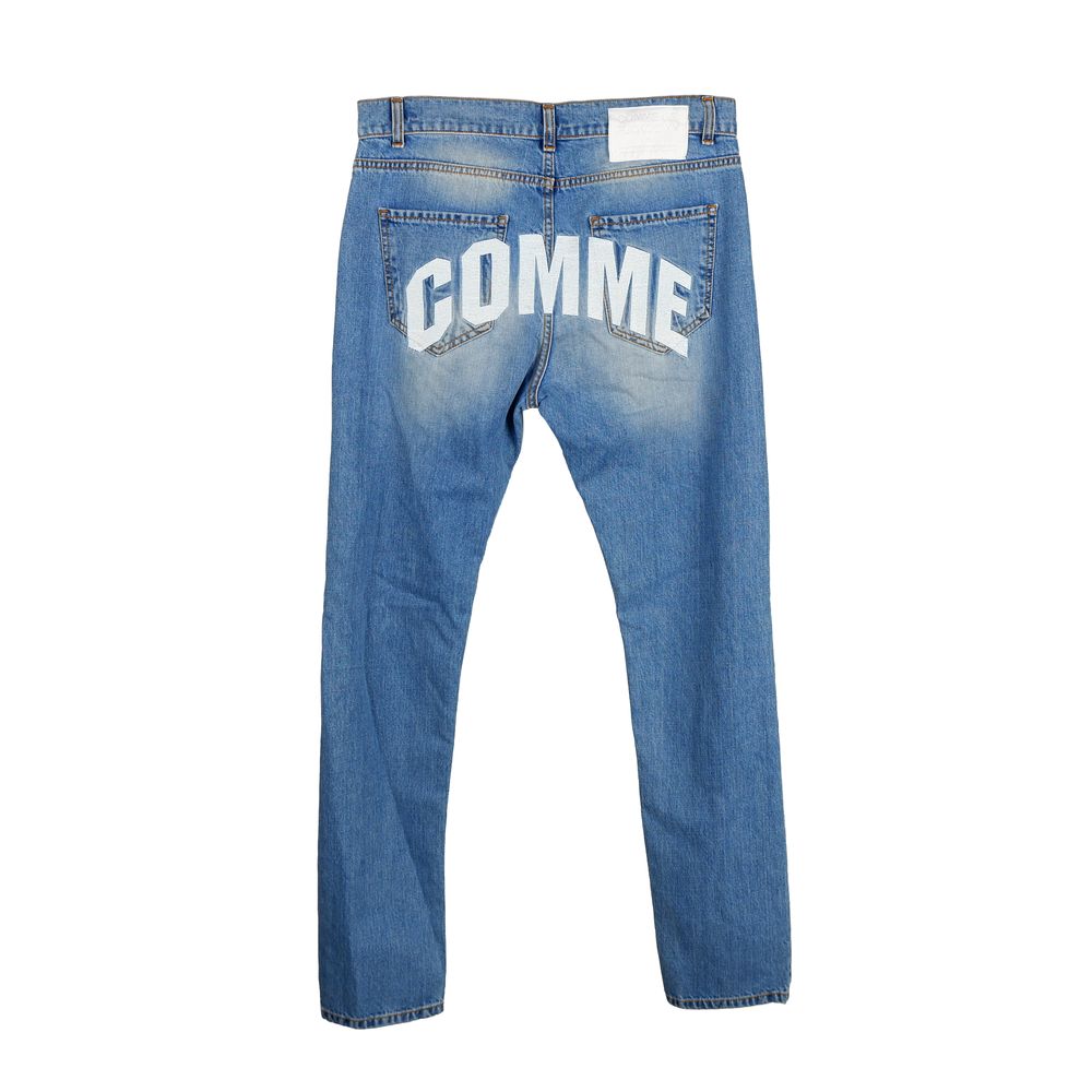 Comme Des Fuckdown blå bomull herrjeans