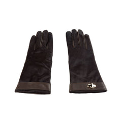 Cavalli Class Brown Cowhide Women Glove