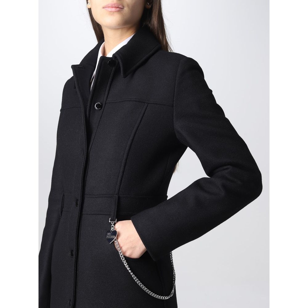 Love Moschino svart ullkåpe til dame