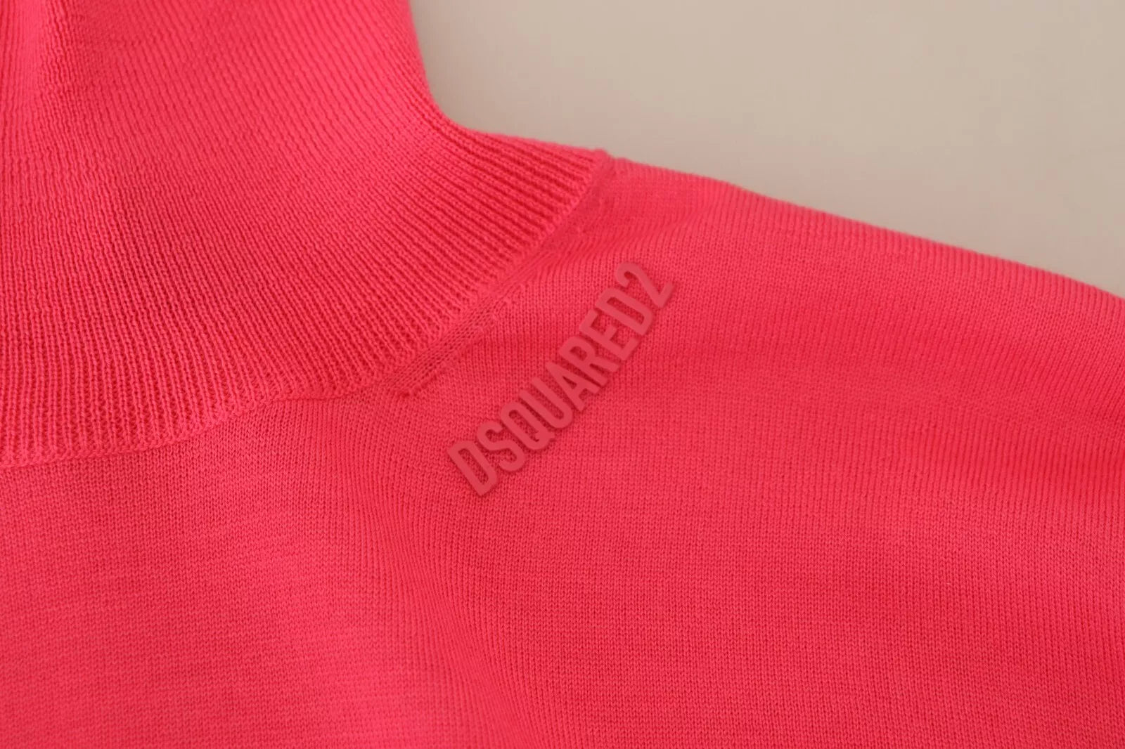 Rosa Enfärgad Långärmad Polokrage Casual Tröja
