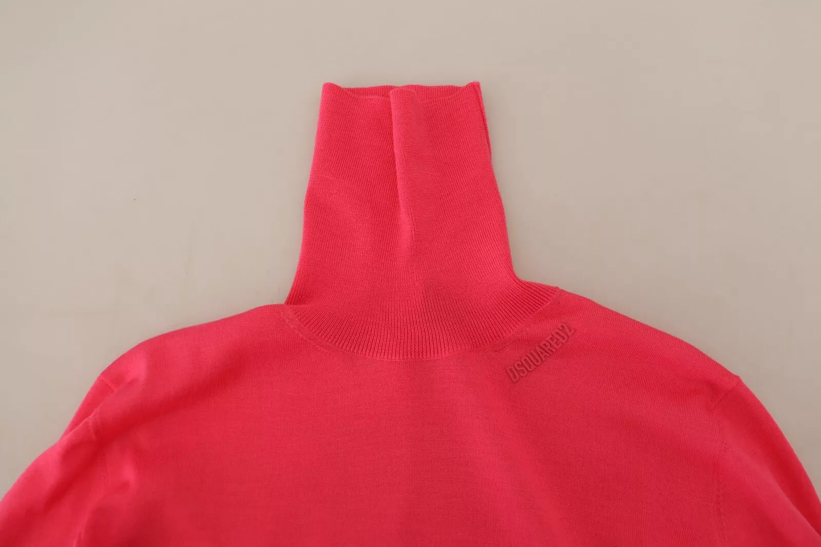 Rosa Enfärgad Långärmad Polokrage Casual Tröja