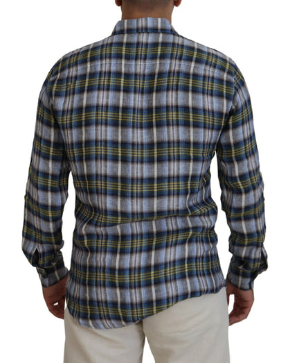 Dsquared² Flerfärgad Rutig Casual Herr Långärmad Skjorta