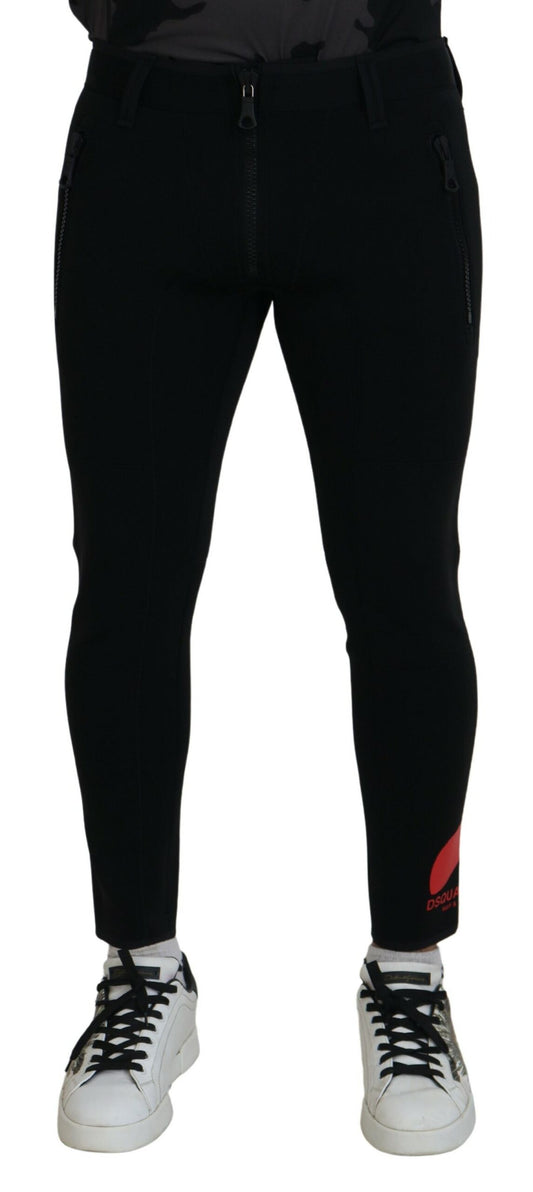 Dsquared² Polyamid Slim Fit Byxor Med Logotyptryck